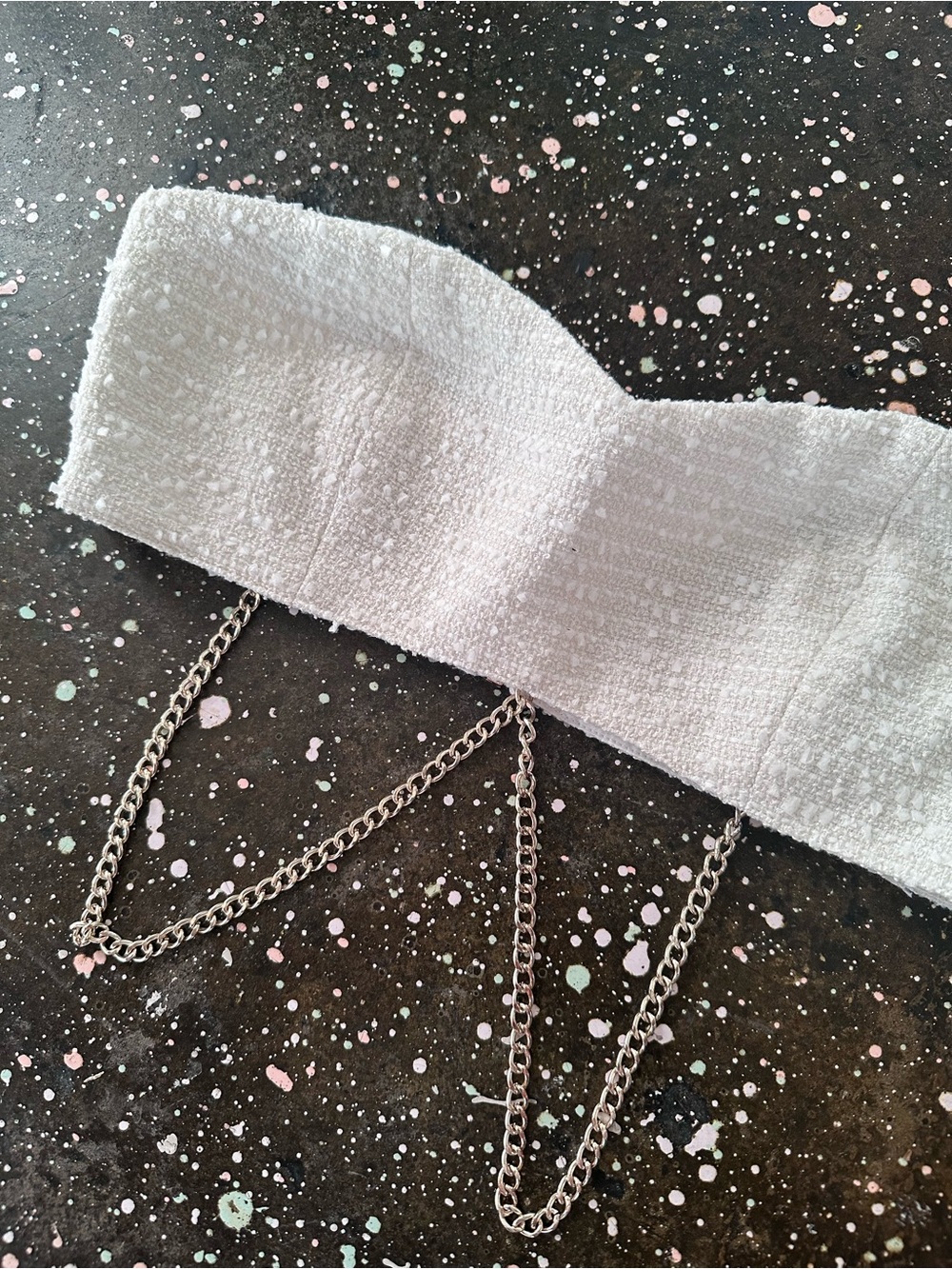 retrofete Loris Bra in White Chain - Picture 6 of 9